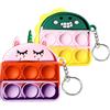 Steemjoey 2 pezzi Mini Pop Push It Fidget Toy Portachiavi per Adulti e Bambini, Colorato Silicone Spremere Pop Bubble Giocattoli Sensoriali, Giocattoli Antistress e Ansiolitici per ADHD, OCD, Autismo