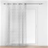 Douceur d'Intérieur, tenda trasparente con occhielli (137 x 240 cm) Farandole, grigio, tulle sabbiato stampato