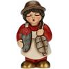 THUN - Presepe 2022 - Statuina Presepe Salumiere in Ceramica Decorata a Mano, Versione Vestito Rosso - Linea Presepe Classico - 4,3X4,5X8 cm h