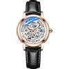 RORIOS Orologio Uomo Impermeabile Automatico Meccanico Orologio Cinturino in Pelle Tourbillon Orologio da Donna Moda Orologio per Donna