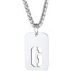 Richsteel Collana con Ciondolo a Forma di Lettera A-Z 26 Personalizzabile con Lettera dell'Alfabeto con Catena di Grano Resziabile Placcato Oro/Nero e Acciaio Inossidabile Gioielli Unisex