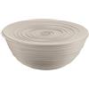Guzzini - Tierra, Contenitore M con Coperchio in Plastica Riciclata, Ciotola - Grigio Tortora, Ø 18xh7,8 cm - 1090cc - 175003158