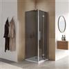 DEGHI Box doccia 65x70 cm a soffietto vetro anticalcare fumé e profilo cromo 195h - Flexy