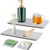 Yowmina 4 Pezzi Vassoi Diatomite Assorbenti Acqua, Sottobicchieri Assorbenti Asciugatura Rapida, Vassoio Sapone Antiscivolo per Bagno Cucina