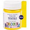 Decola - Colori per Tessuti Blu Effetto Glitter 50mL | Acrilici per Tessutie ad Alta Concentrazione di Pigmenti | Prodotti da Nevskaya Palitra