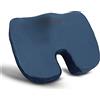 UMBERLINE Cuscino ortopedico in memory foam, cuscino per sedia da ufficio, riduce il dolore, aumenta il comfort di seduta, supporto per gambe, fianchi, coccige e schiena (blu)