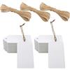 G2PLUS 200 PCS Etichette Regalo,Etichette in Carta Kraft,5x10CM Tags Regalo con Spago in Juta da 30M per Matrimoni,Compleanni,San Valentino e Artigianato