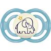 MAM Perfect Ciuccio Luminoso misura 6+ mesi, Tettarella in Silicone SkinSoft, Bio-circolare, con Custodia Porta Succhietto, Blu