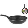 Home Wok 1 Manico Antiaderente Stone cm 28