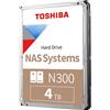 Toshiba 4TB N300 Internal Hard Drive - NAS 3.5 Inch SATA HDD Supports Up to 8 Dr
