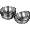 CTForest 8 Pezzi Snack Dip Bowl, Ciotola per Salsa in Acciaio Inossidabile, Set di Ciotole per Salse, Adatto per Ketchup, Senape, Salsa Chili, Condimenti per Insalata(Argento)