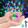 URAQT Mini Sfera da Discoteca, Mini Sound Attivato Palla da Discoteca, RGB Effetti di Luce RGB da Palcoscenic, Portatile Ricaricabile Luce Discoteca, Adatto Tutte le Feste e Interni delle Auto