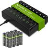Venom Batterie ricaricabili AAA + dock di ricarica - Include 16 batterie AAA 800mAh