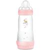 MAM Biberon Easy Start Anticolica, con Tettarella in Silicone SkinSoftTM, 4+ Mesi, 320 ml, Rosa