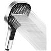 Huifoo Soffione ad Alta Pressione Quadrato Cromato - 7 Funzioni Getto, Anticalcare, Risparmio Idrico Universale per Doccia, Shower Head