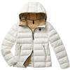 BLAUER Giubbino Blauer donna Caroli 23WBLDC02114 bianco cappuccio imbottitura ecologica