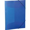 HERMA 19519 - Set di 3 cartelle portadocumenti, formato A3, in plastica, ad angolo, con alette interne ed elastico, set di cartelle in plastica resistente, per ragazzi e ragazze, colore: blu
