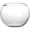 Yardwe Contenitore in vetro trasparente per acquario, decorazione a bolle, vaso rotondo per pesci rossi, ciotola per terrari trasparente