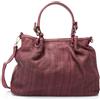 aleva Shopper aus Geflochtenem Leder, Donna, Ciliegia Scura, Taglia Unica