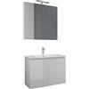 Mama Store ATENA2 60, Mobile 2 ante 60 cm, Bianco Lucido Laccato, L. 62 X P. 47 X H. 53 CM
