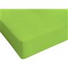 Passione per le tele Lenzuolo sotto con angoli, in tinta unita, 100% cotone Oeko-Tex. lenzuolo con elastico MADE IN ITALY. facile da stirare, lavabile. (una piazza e mezza, verde)