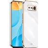 EASSGU [Telaio Elettrolitico Custodia per Samsung Galaxy Note8 (6.3 Inches) Cover Protettiva in Morbido Silicone TPU - Bianco