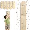 HOMURY Metro graduato per bambini in legno, listello di misurazione per cameretta dei bambini, puzzle in legno naturale, pieghevole, grafico per la crescita dell'altezza, barra di misurazione in