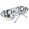 Trixie Eat on Feet - Set di Due Ciotole in Acciaio Inox per Cani