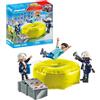 PLAYMOBIL Action Heroes 71465 Materasso di Salvataggio dei Pompieri, con caschi, Un megafono e Un estintore, Giochi di Ruolo Divertenti, Giocattolo sostenibile per Bambini dai 4 Anni in su