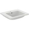 Ideal Standard - i.life B Lavabo Top da 61 cm dotato di foro centrale aperto per la rubinetteria e foro del troppopieno. Mobile e sifone d'arredo da acquistare separatamente. Bianco