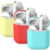 Mocarheri 3X Custodia in Silicone Compatibile con AirPods 2, Mocarheri Case per Airpods Custodia Cover Custodia protettiva in silicone antiurto (Giallo + Rosso + Menta verde)