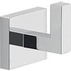 Gedy G-Elba Appendi accappatoio bagno Cromato, Appendiabiti da muro dimensione 5,4X4,4X5 CM peso 0,102 KG, Gancio appendiabiti in ottone, alluminio e vetro, Anni di garanzia 2, Design R&S
