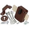 KOTARBAU Serratura supplementare 140 mm Vite Chiusura per porta Aggiuntiva con chiave Pulsante Girevole con manopola pomello Garage Cancello Marrone