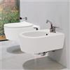 CERAMICA FLAMINIA Sanitari sospesi Flaminia MiniLink LATTE vaso Goclean bidet e coprivaso slim rallentato