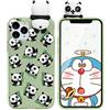 ZhuoFan Custodia Per iPhone 8/ iPhone 7/ iPhone SE 2022/SE 2020 4,7 con 3D Cartoon Doll, Sottile Verde Cover Silicone con Panda Shockproof Protettiva Cases per iPhone SE 3 5G 2022, Panda 02