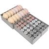 Lifewit Set di 3 Organizer Cassetti per Cassettiera, Divisori per Cassetti Pieghevole, Scatole Portaoggetti, Cassetti Armadio per Biancheria Intima, Vestiti Bambini, Calzini, Cravatte, Grigio