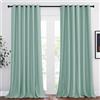 PONY DANCE Tende Soggiorno Moderne 2 Pezzi L 200 x A 245 cm Oscuranti per Interni Tenda Termica Isolante Freddo Curtains Camera da Letto con Anelli, Verde Chiaro