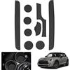 GAFAT Compatibile con Mini Cooper F56 (2 Porte) 2015-2022 2023 Tappetini Antiscivolo in Gomma, Cooper 2023 Tappetino per Console Centrale, Cuciture Porte, Accessori Cooper F56 (Nero)