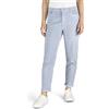 DENIMFY DFLisa Mom Fit Pantaloni da donna a vita alta, in corda, con chiusura lampo, in cotone, tinta unita, blu, verde, beige, S, M, L, XL, Jeans vintage blu (59205), M