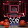 FIYCATPSA Mini-Indoor-Basketballkorb, Sportspielzeug für 4-9 Jahre mit 4 Bällen LED-Leuchten für automatische Punktevergabe, Indoor-Basketballkorb Spielzeug, Kinder-Basketball-Geschenke (rosa)