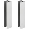 cyclingcolors 2x Connettore Zoccolino Battiscopa 120mm colore argento aluminium Bordo Mobili Cucina Zoccolo Giunzione multiangolo angolare