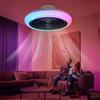 Luyaim RGB Alexa Ventilatore Da Soffitto Con Luce E Telecomando Camera Da Letto Plafoniera Ventilatore Soffitto E Cassa Bluetooth Ventilatore Soffitto Con Luce Wifi Moderno 50CM*20CM