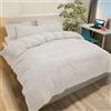 Poligino Set Copripiumino Matrimoniale 250x200 CM (2 Federa 50x80) Monocromatico in Microfibra Beige, Morbido ed Ipoallergenico, Inclusa Federa 50x80 cm