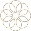 KALIONE Anelli in metallo per fai da te, 10 pezzi, 15 cm, anelli in metallo dorato, decorazione per acchiappasogni, anello macramè, tecnica di avvolgimento, floristica, ghirlanda nuziale, hoops