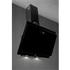 GURARI GCH S 411 BL 60 Prime - Cappa aspirante con tubo di scarico, 60 cm, vetro nero, 1000 m³/h, 4 livelli, display, aspirazione del bordo