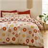 Sassy B Bedding Groovy - Set copripiumino matrimoniale reversibile con federe, motivo floreale, colore: naturale