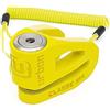 URBAN UR210Y Blocca Disco per Moto, Omologato SRA, Antifurto Moto Serratura Alta Sicurezza, Esclusivo Design Acciaio Inossidabile Giallo, Doppio Bloccaggio Ø10, Lucchetto Bloccadisco Scooter