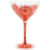 Enesco Disegni di Lolita Negroni Dipinti a Mano Bicchiere da Cocktail Artigianale, Vetro, Multicolore