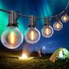 SUWIN Catena Luminosa Esterno, 45M Catena Lampadine LED Esterne, Giardino Luci Stringa Lampadina Impermeabile with 75+2 Lampadine per Giardino Natale Terrazzo Matrimonio Partito Esterni