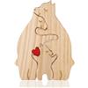 BOXOB Puzzle di Legno Famiglia Personalizzato, 3 Orsi Puzzle Famiglia di Orsi in Legno Decorativo Puzzle Orsetti Legno Famiglia Creativo Regali di Compleanno per i Genitori Decorazioni per la Casa